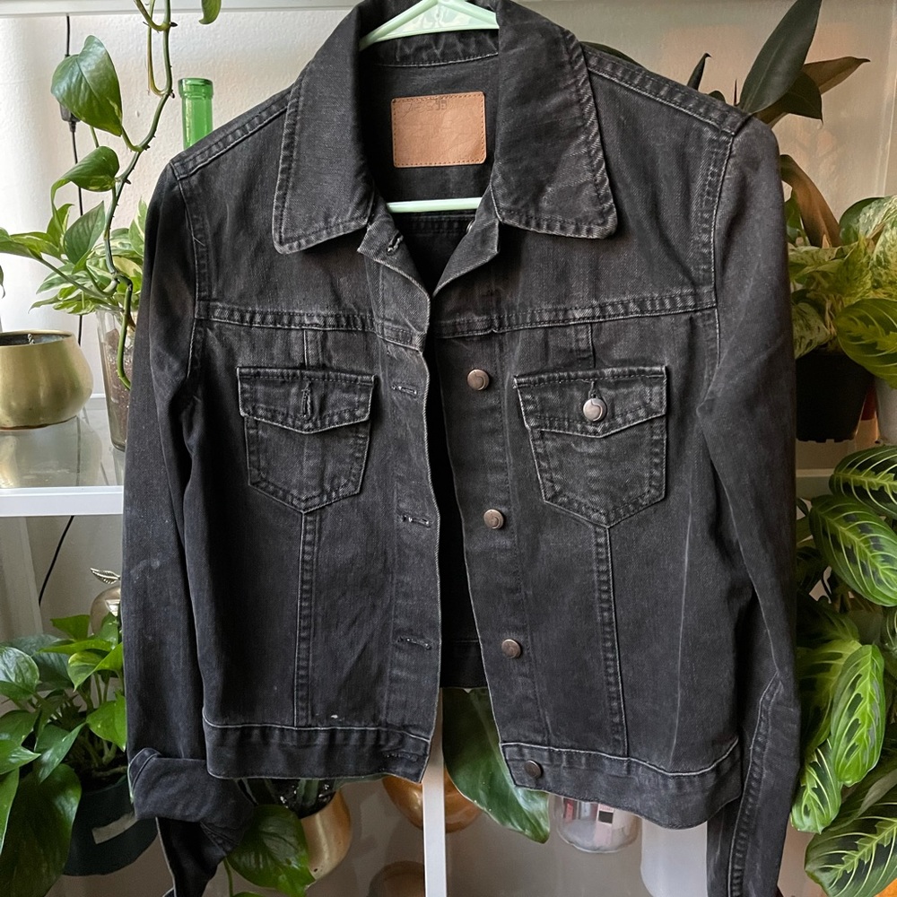 Joes Jeans black trucker denim jacket